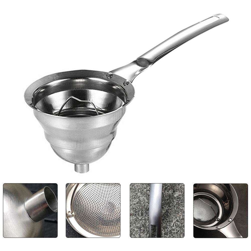 Kitchen Utensils - 1Pcs Stainless Steel Oil Filter Spoon