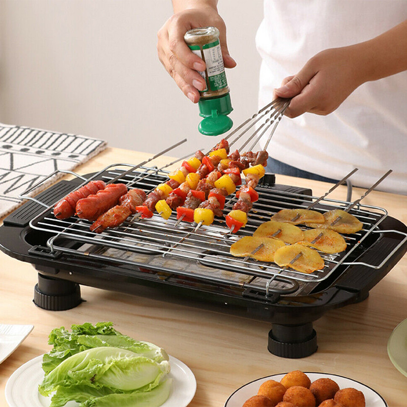Kitchen Baking Tray Organiser - Household Smokeless Grill 2000W Multifunction Electric