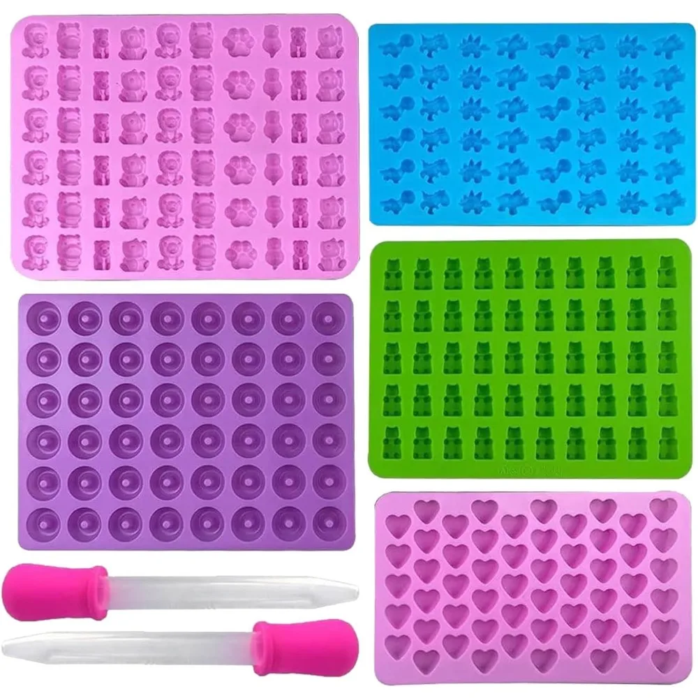 Kitchen Appliances For Baking - 5Pcs Candy Silicone Moulds with 2