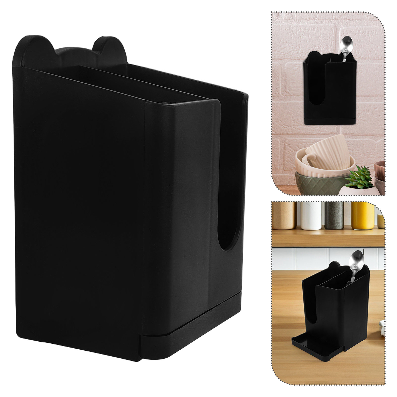 Kitchen Utensils - 2Pcs Chopsticks and Spoon Holder Wall