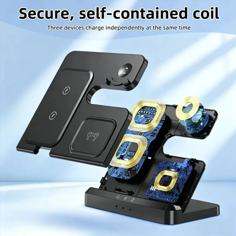 3 in 1 Fast Wireless Charger F - Cooling Rack Wire ulasan dan harga
