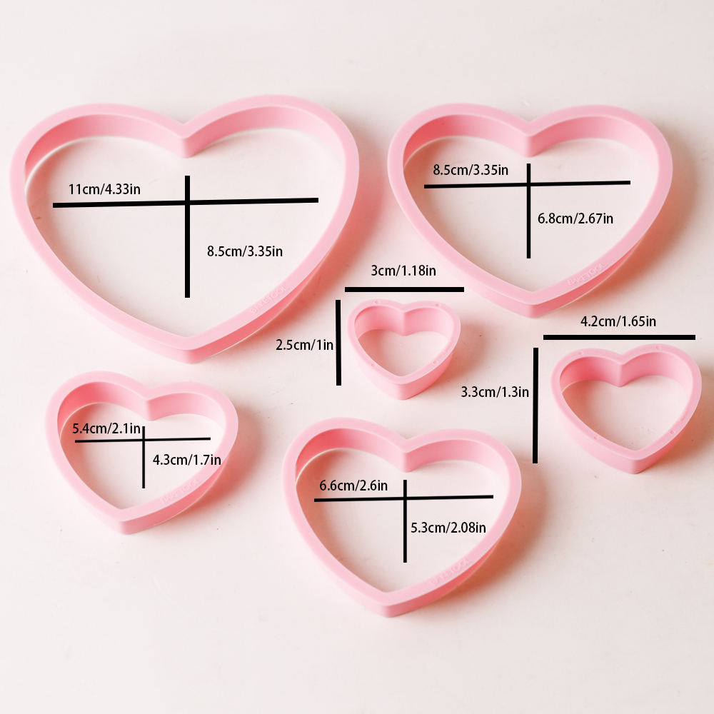 1set/3sets Pink Heart Star Flo - Kitchen Appliances For Baking ulasan dan harga