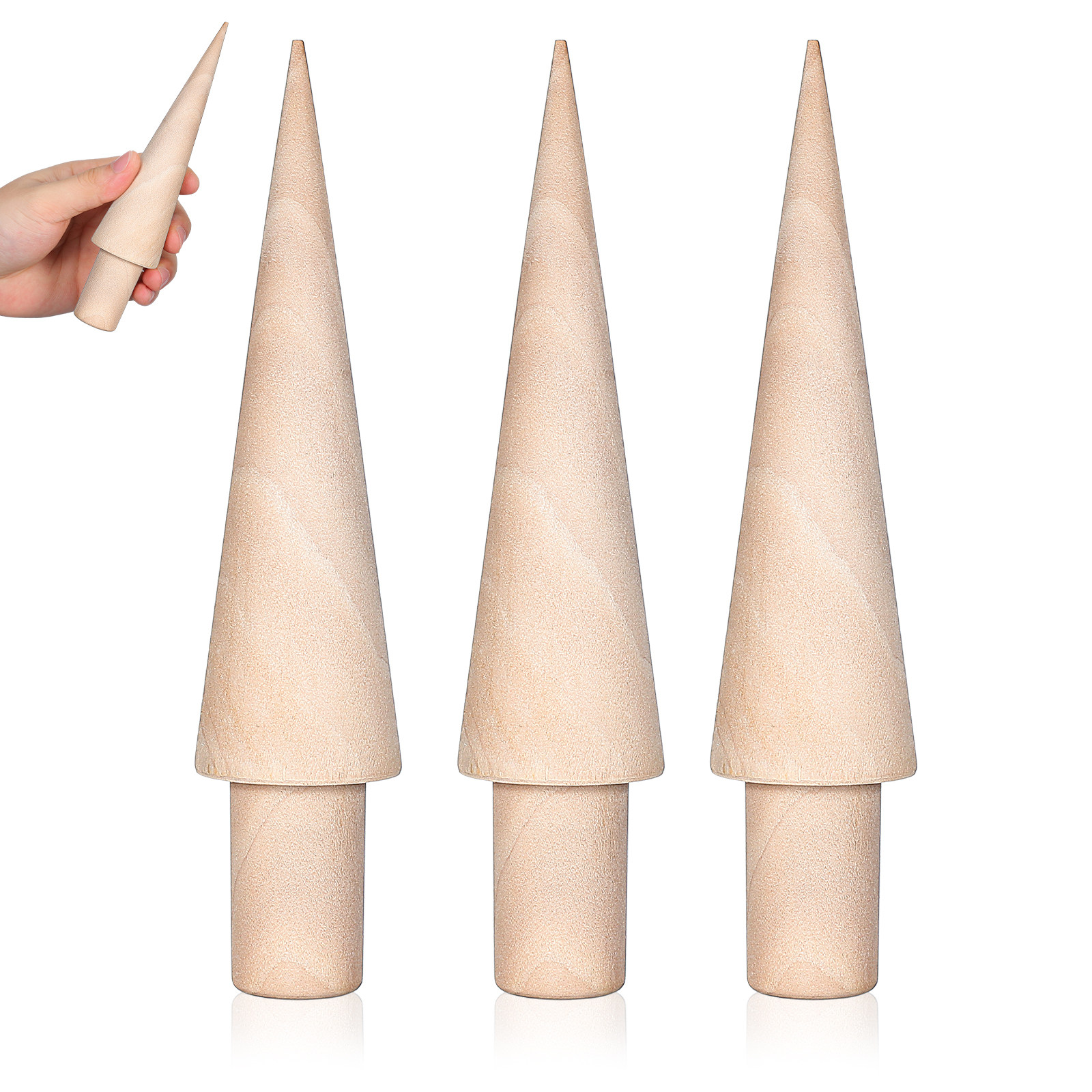 3Pcs Ice Cream Cone Maker Wood - Kitchen Roll Baking ulasan dan harga