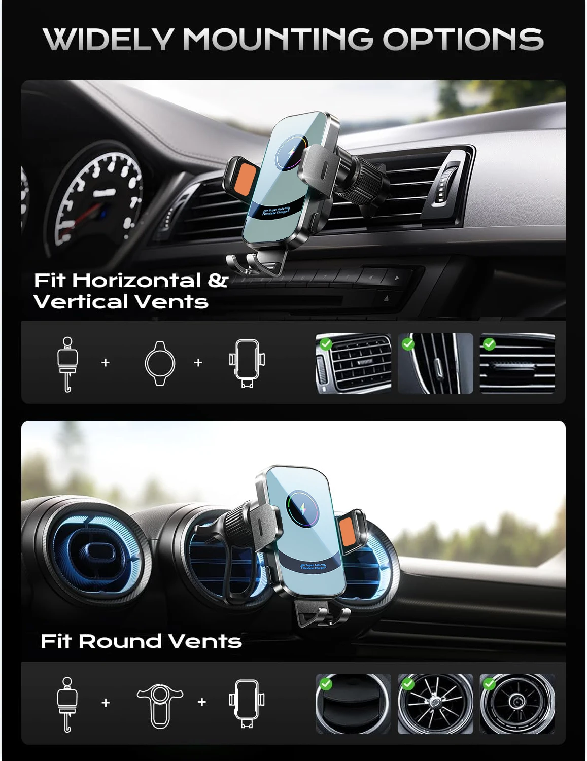 UYUXIO Wireless Car Charger Su - Cooling Rack Wire ulasan dan harga