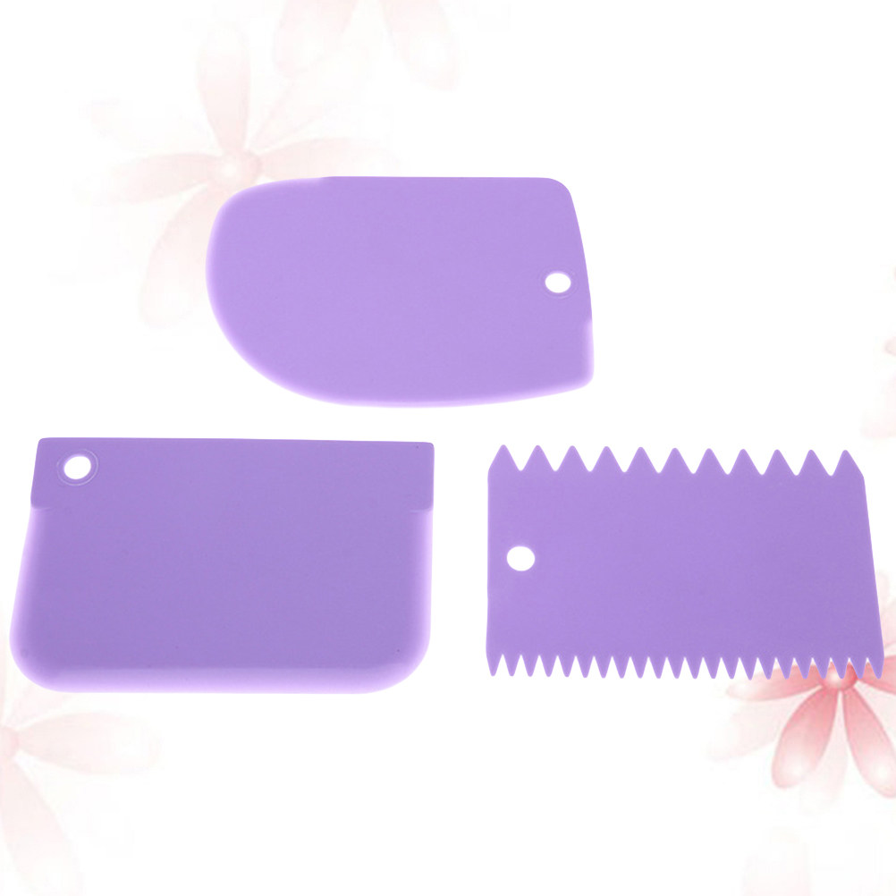 3Pcs Dough Scrapers Plastic Du - Dough Scraper Curved ulasan dan harga