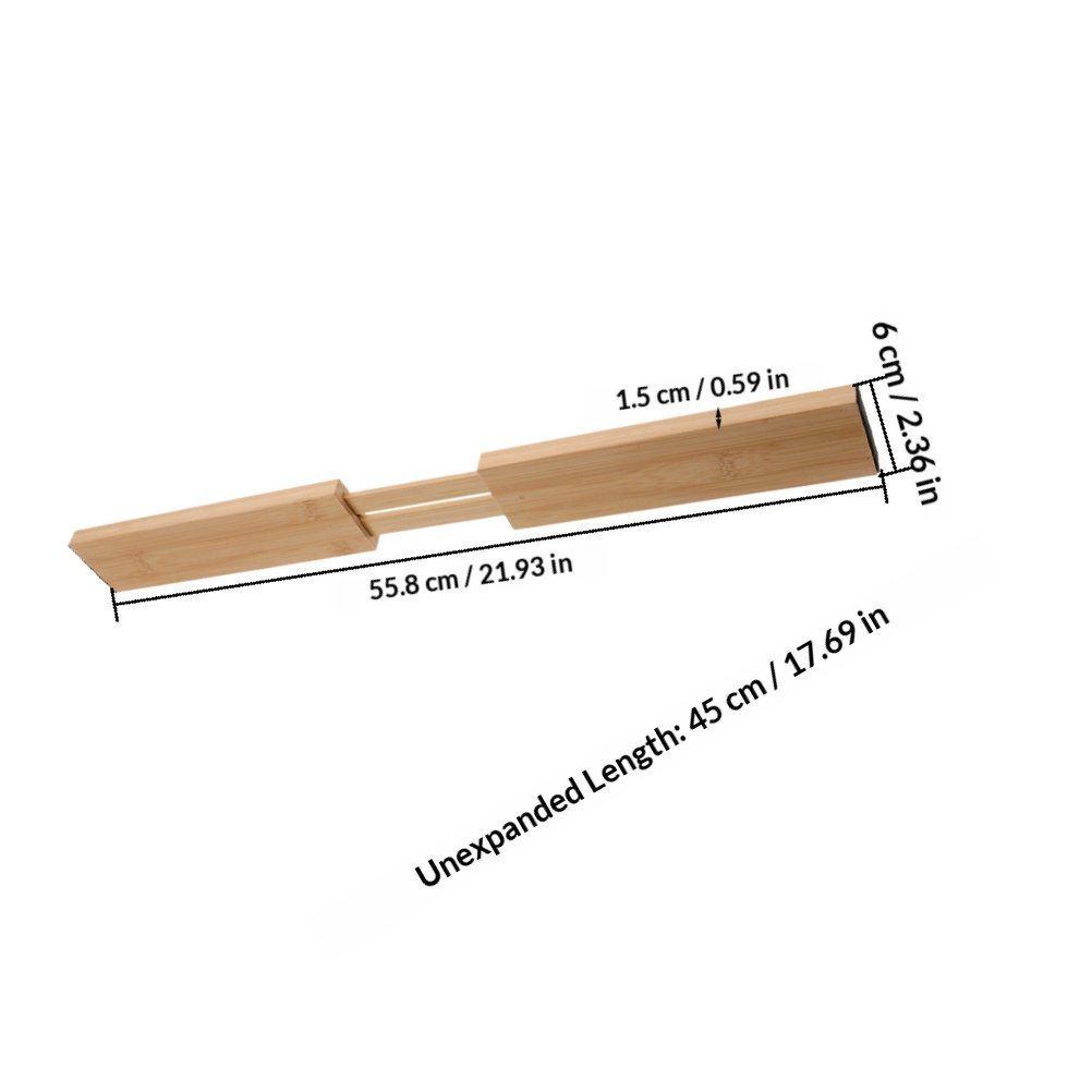 2Pcs Bamboo Drawer Dividers Ad - Kitchen Utensils ulasan dan harga
