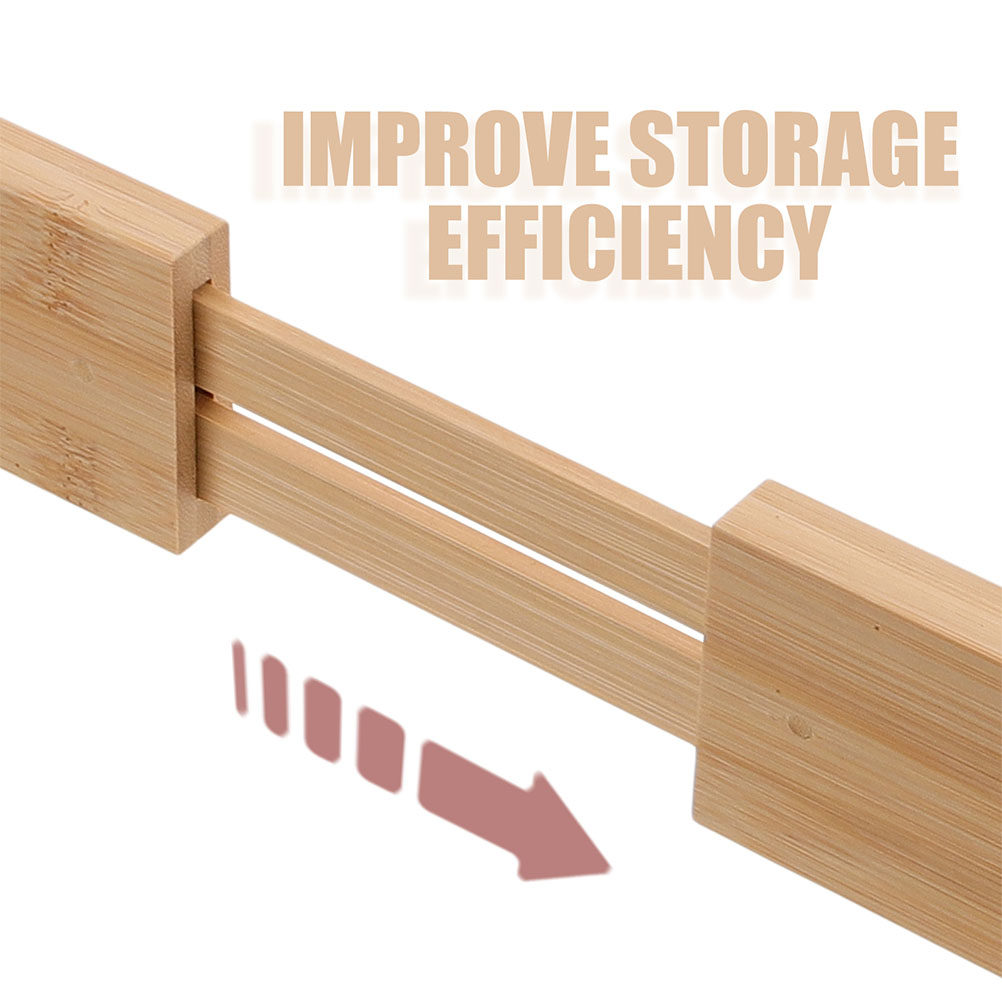 2Pcs Bamboo Drawer Dividers Ad - Kitchen Utensils ulasan dan harga