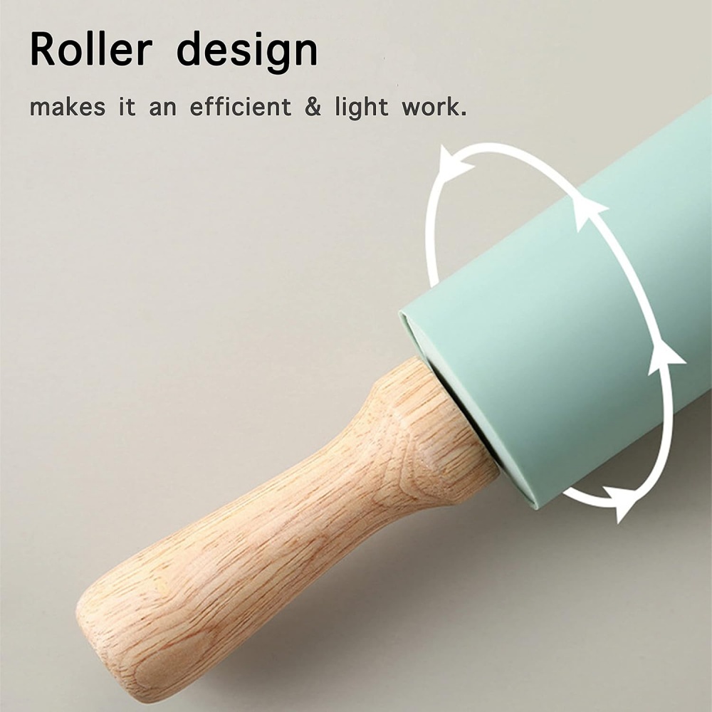 Non-Stick Silicone Rolling Pin - Kitchen Roll Baking ulasan dan harga