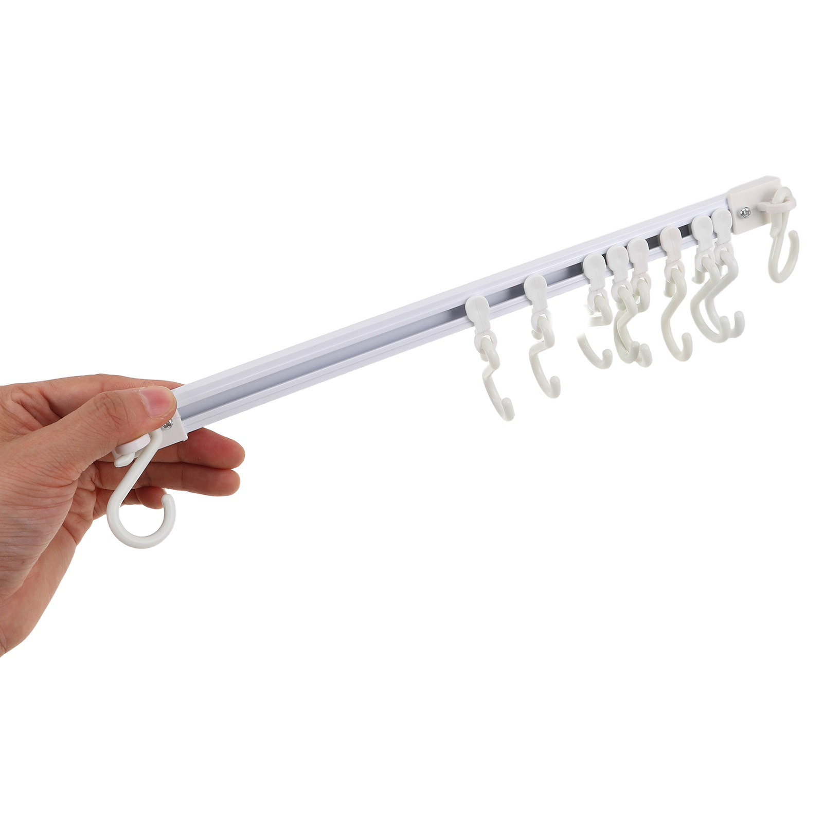 2Sets Sliding Rail Hooks Wall  - Kitchen Utensils ulasan dan harga