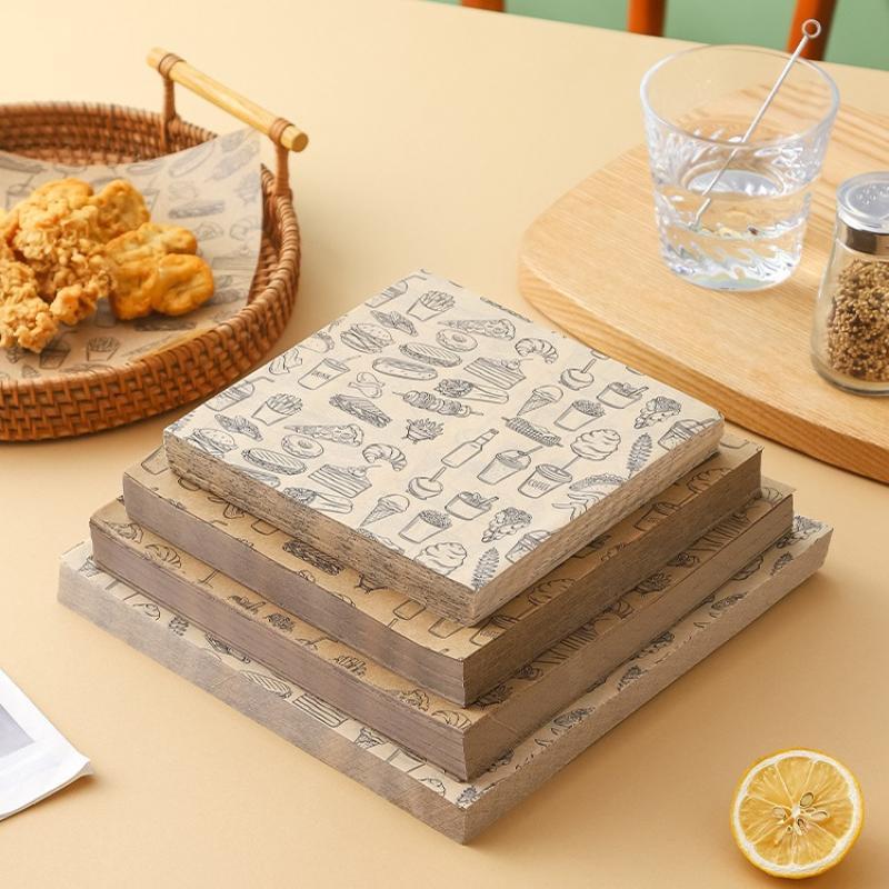 100pcs Oil-Proof Baking Food W - Kitchen Baking Paper ulasan dan harga
