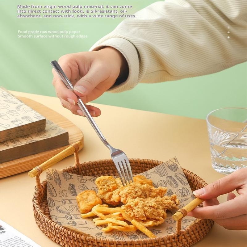 100pcs Oil-Proof Baking Food W - Kitchen Baking Paper ulasan dan harga