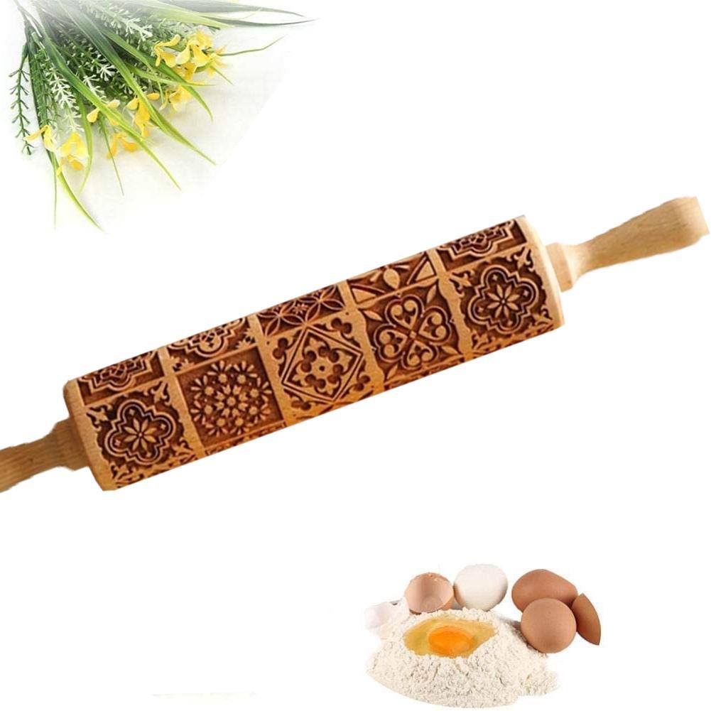 1 pcs Wooden Sunflower Embosse - Kitchen Roll Baking ulasan dan harga