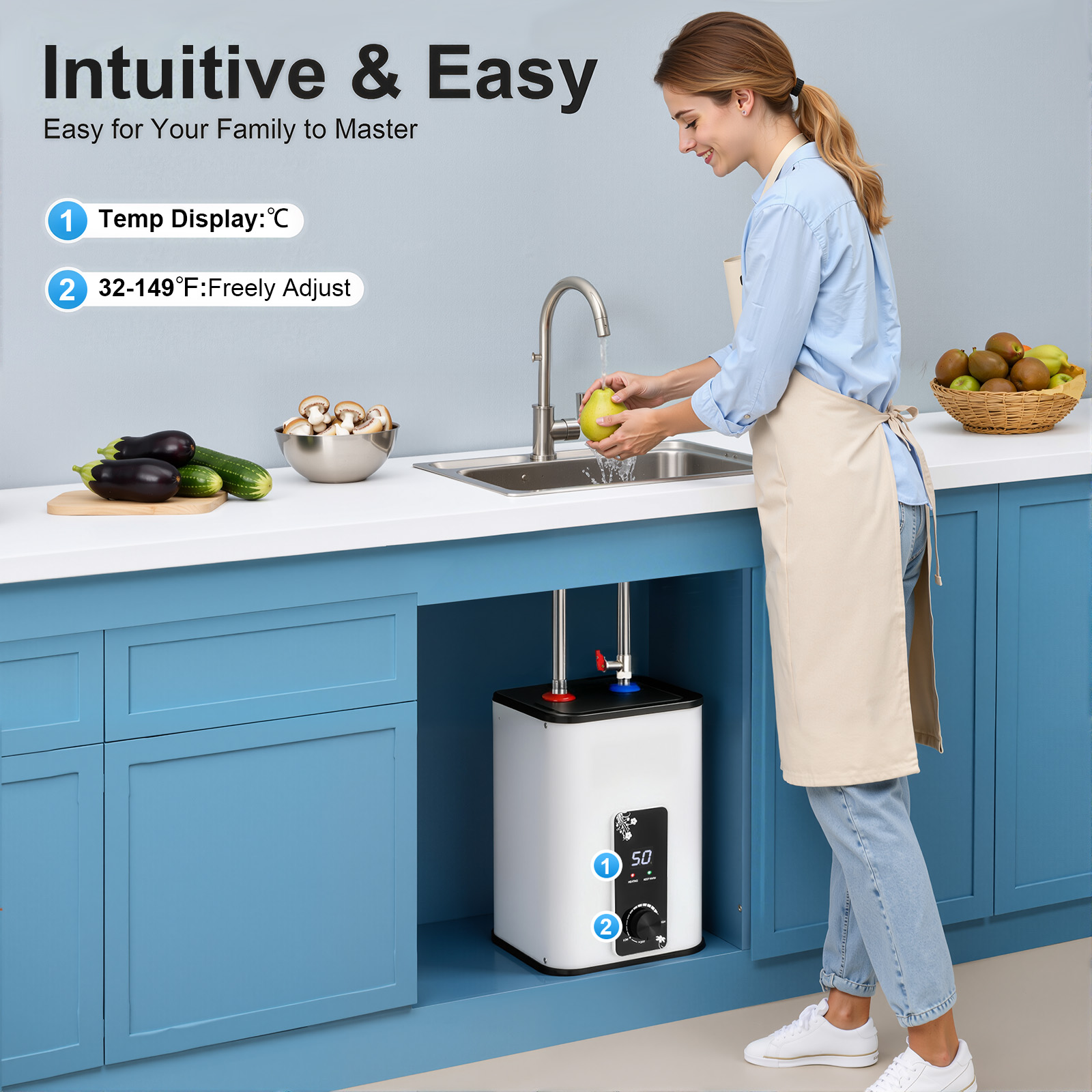 Instant Hot Water Heater 1500W - Miniature Baking Kitchen ulasan dan harga