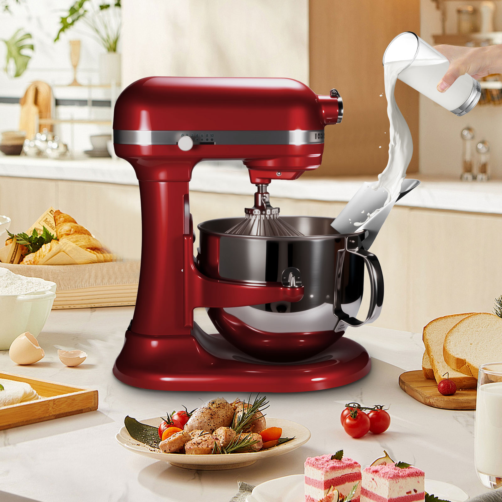 1pc Stainless Steel Tipping Gu - Stand Mixer Bowl ulasan dan harga