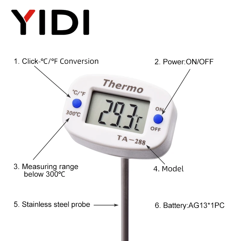 TA288 LCD Digital Food Thermom - Kitchen Quiz ulasan dan harga