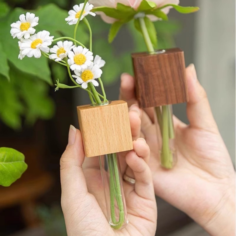 Wooden Test Tube Vase Refriger - Kitchen Quiz ulasan dan harga