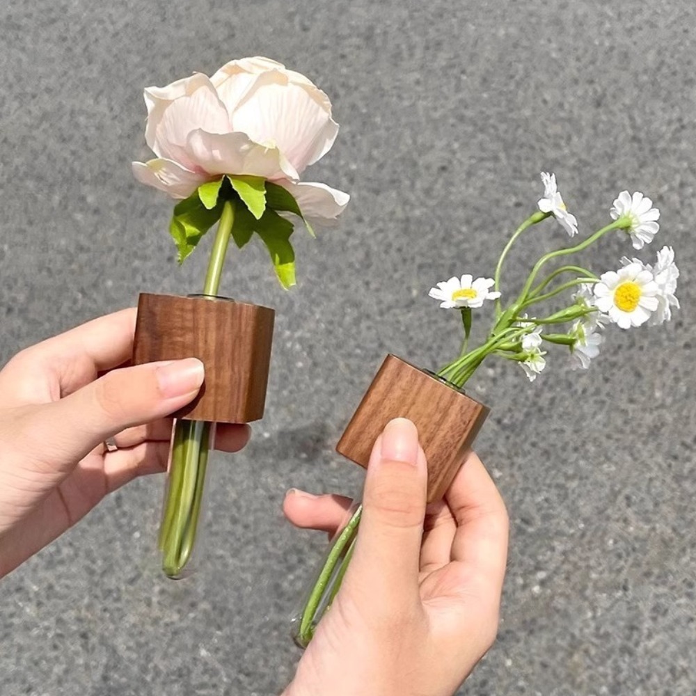 Wooden Test Tube Vase Refriger - Kitchen Quiz ulasan dan harga