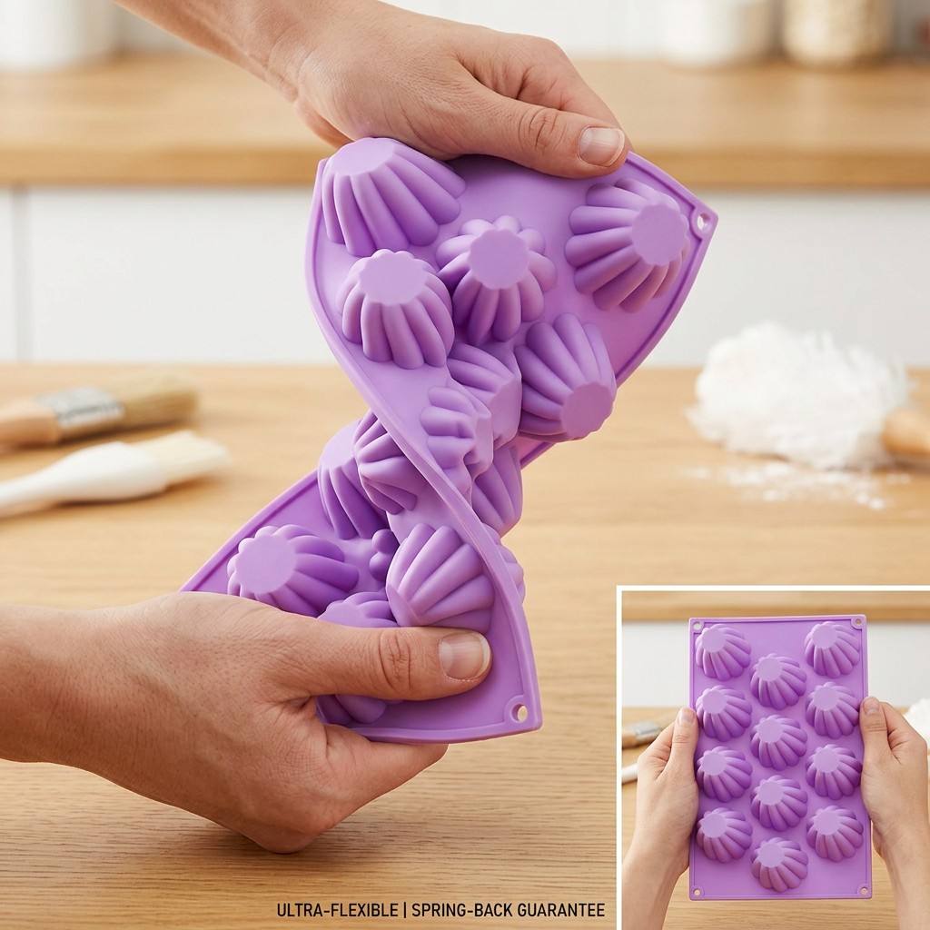 12-Cavity Mini Spiral Silicone - Miniature Baking Kitchen ulasan dan harga